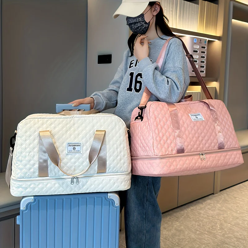 1Pcs WomenTravel Handbag Large Capacity Travel Luggage Portable Suitable Short Long Distance Travel Fitness Storage Bag 1