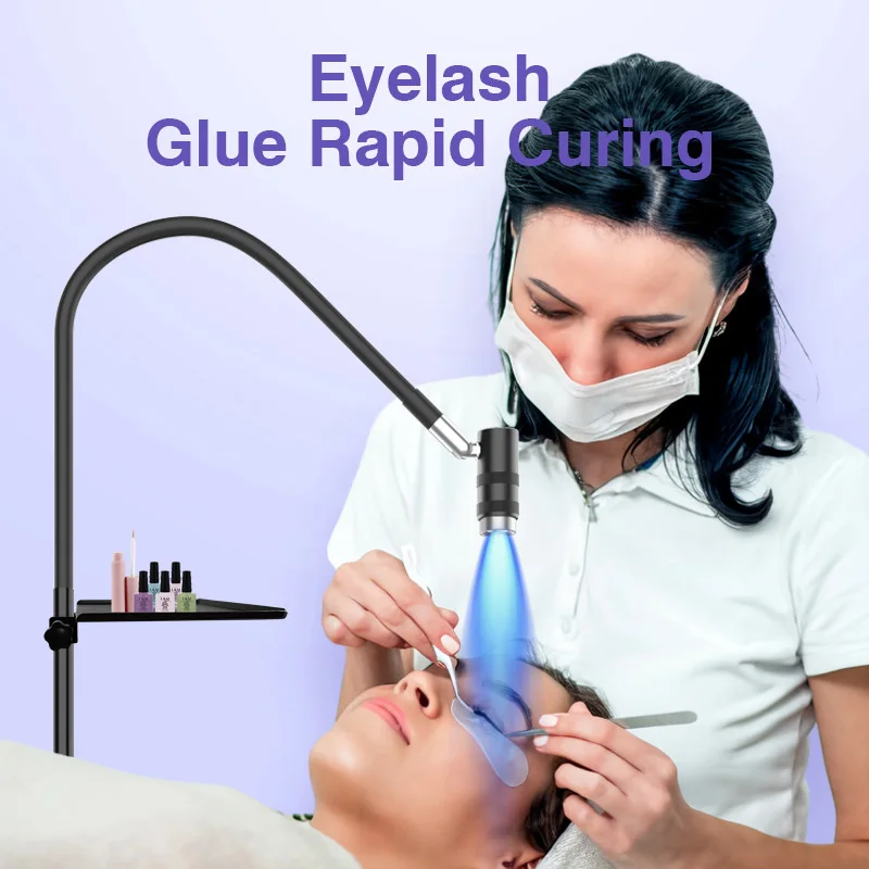 전문 풋 스위치 구스넥 LED 터치 컨트롤, 휴대용 네일 속눈썹 케어, 뷰티 도구, 빠른 건조 바닥 스탠딩 UV 라이트