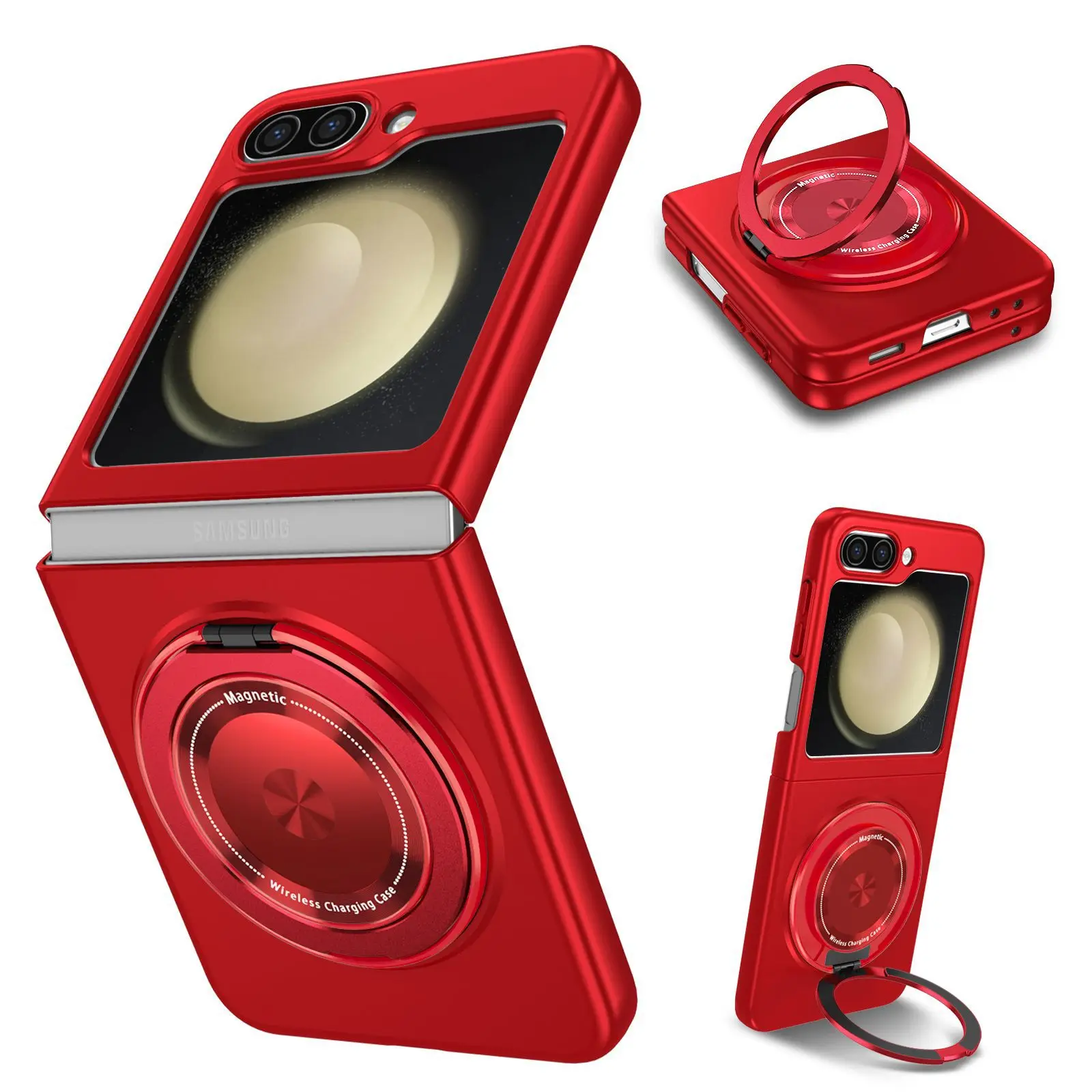 360° Magnetic Rotating Ring Phone Case - Hard Shell Protection Cover for Samsung Galaxy Z Flip Series