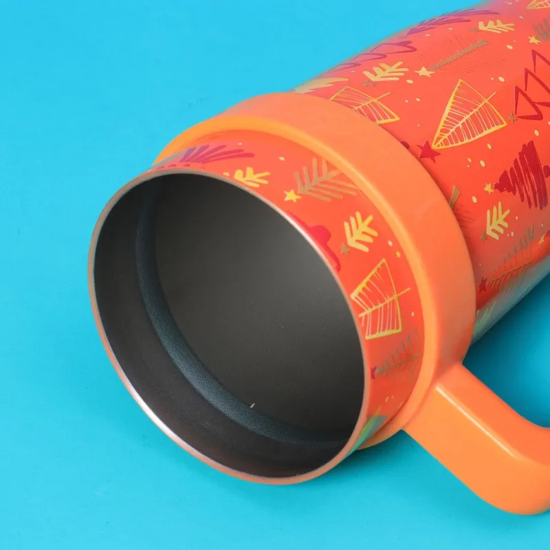 304 Stainless Steel Christmas Ice Bullion Cup 40Oz Large Capacity Thermal Insulation Cold Straw Wholesale