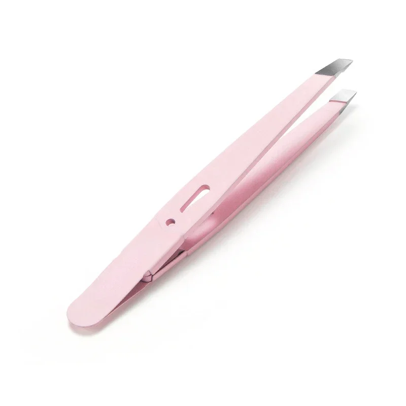 Colorful Hair Beauty Steel Slanted Eye Eyebrow TweezerFine Hairs Puller Stainless Brow Clips Removal Makeup Tools