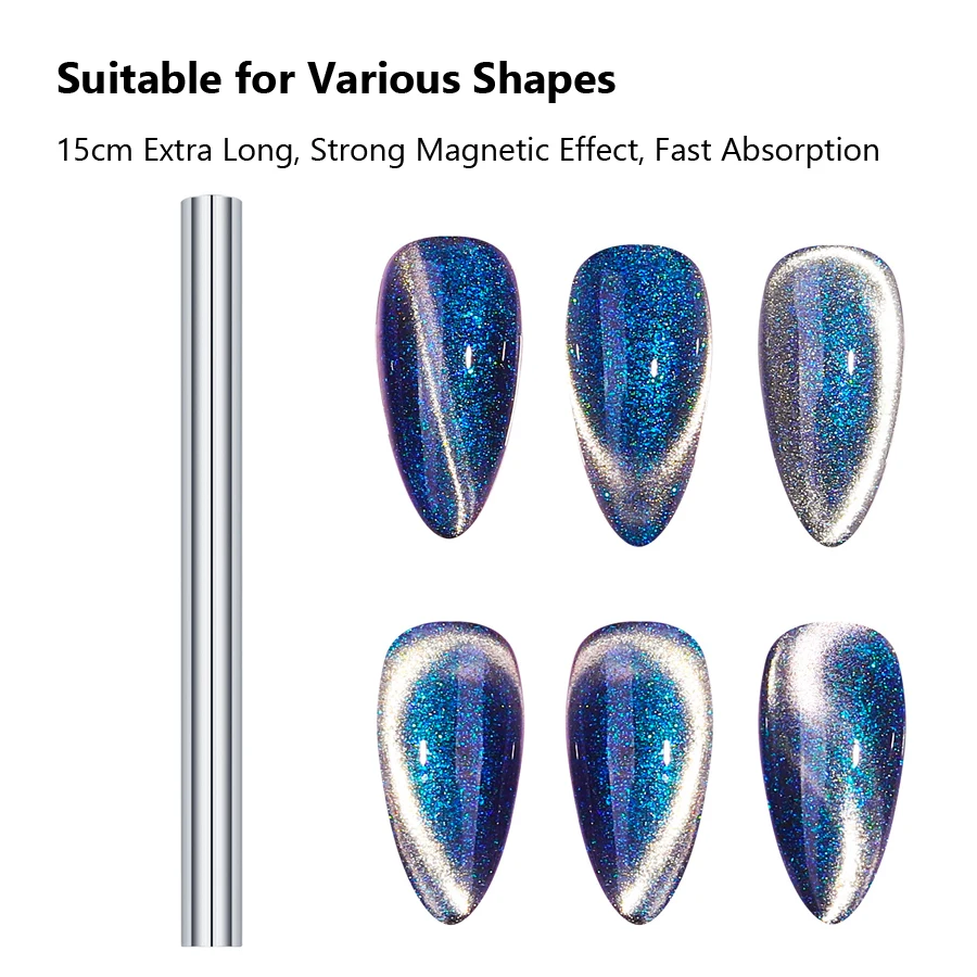 Strong Magnetic Rod for Cat Eye Gel Polish Nail Magnet Tool Double-head Magnet Pen Stick 3D Magnetic Cat Eye Gel Poli 1PC magnetic nail art tools cat eye nail tool magnetic nail tools magnetic nail pen nail care tools
