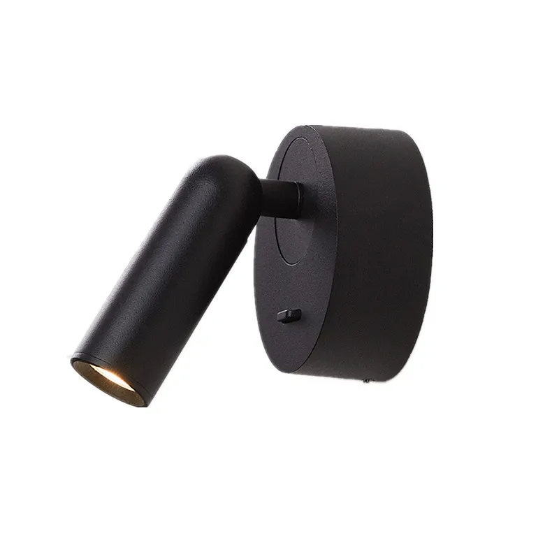 Indoor 3W Led Ceiling Wall Light Modern Style Folding Rotation Home Hotel Bedroom Bedside Living Room Reading Wall Lamp Switch