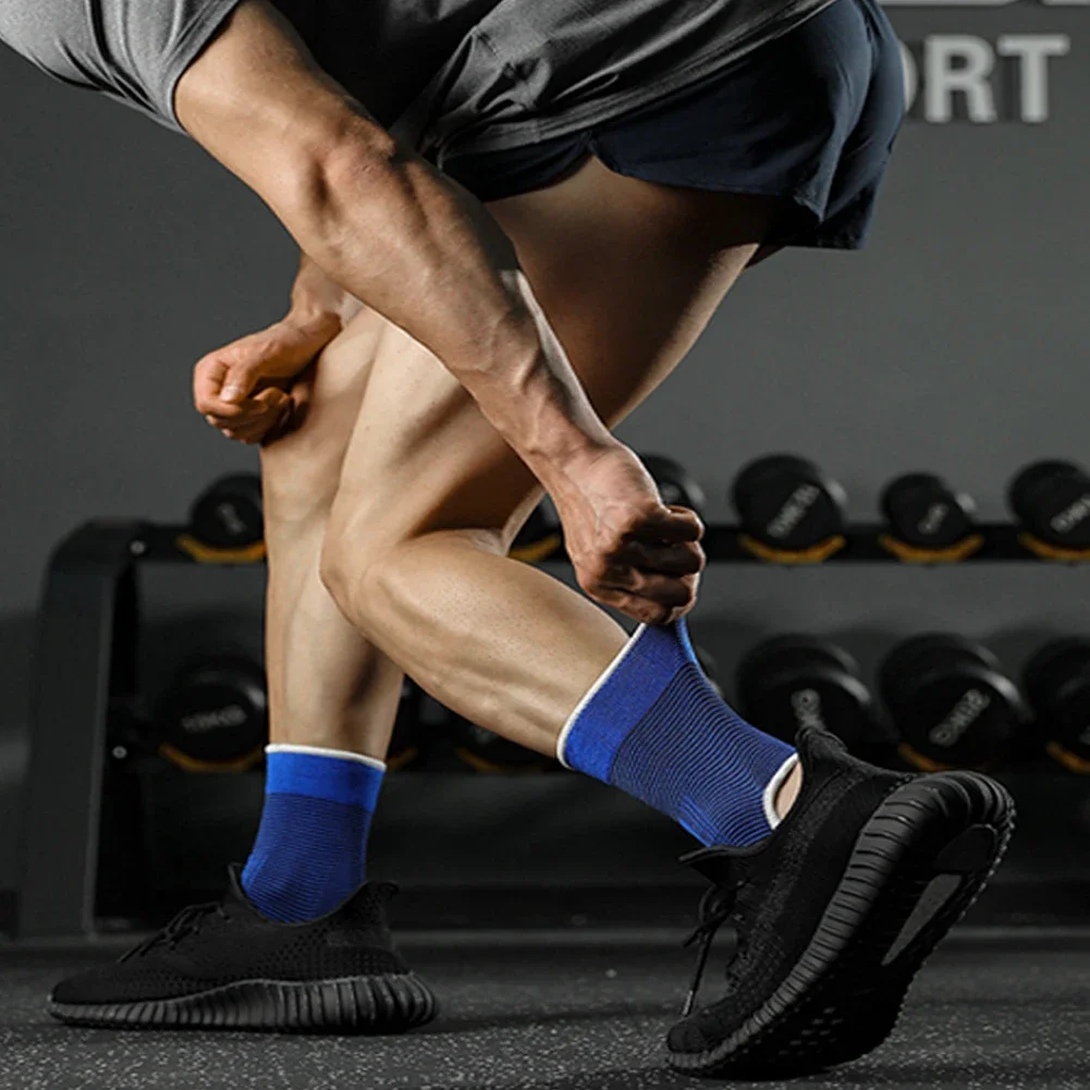 Fitness Ankle Straps Ankle Straps Ankle Support Ankle Support Brace 2Pcs Knitted Ankle Support For Sprains Arthritis Tendonitis Running Football Foot Protection Ankle Sleeve Sock Sports Anklet