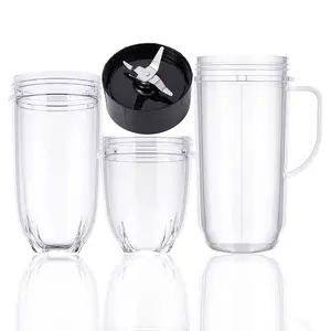 QT Tall 22oz Replacement Part Cup Mug with handle compatible with 250w  Magic Bullet On-The-Go Mug