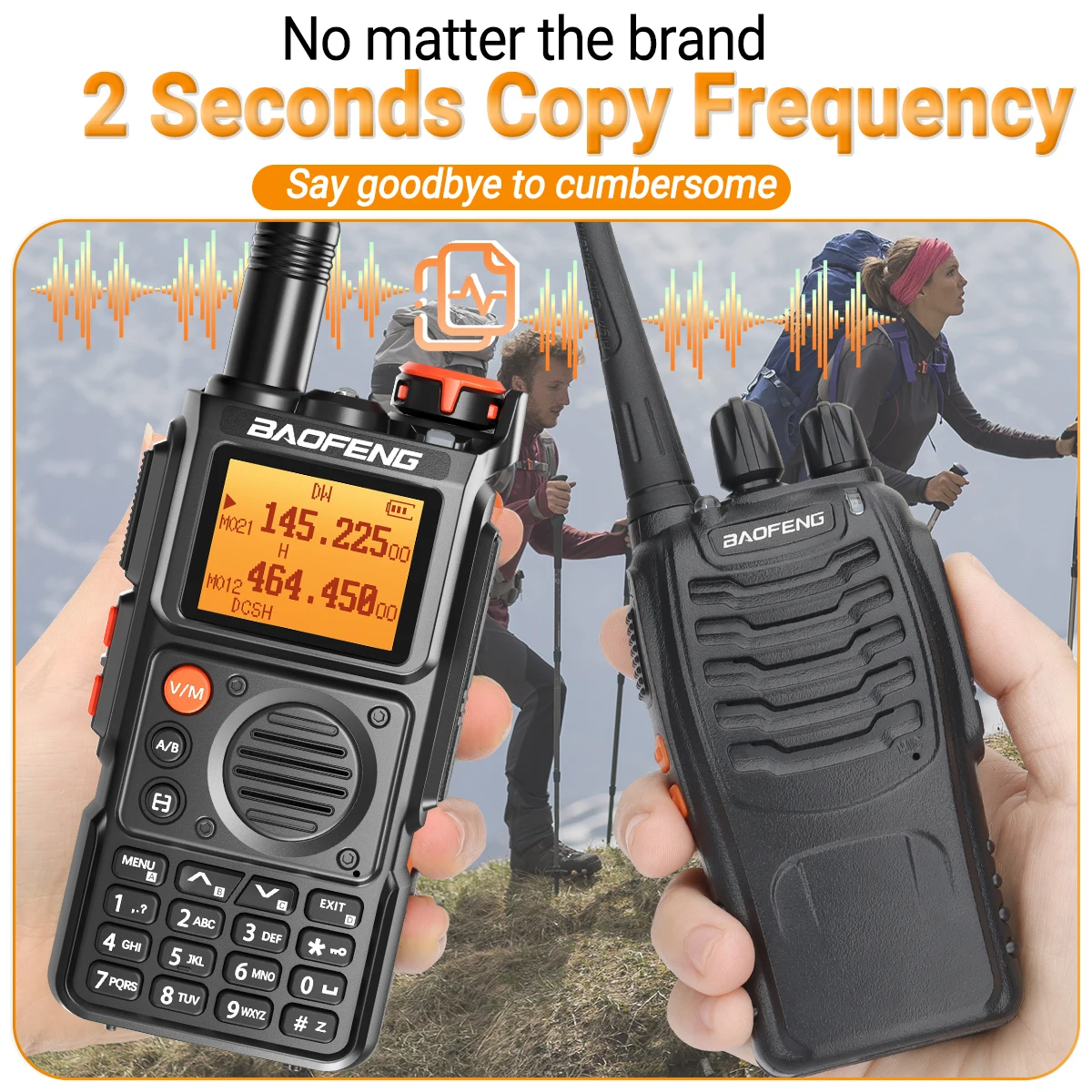 Baofeng UV-K6 Long Range Walkie Talkie Full Band Wireless Copy Frequency Type-C Charge UHF VHF Amateur Two Way Radio For Camping 4