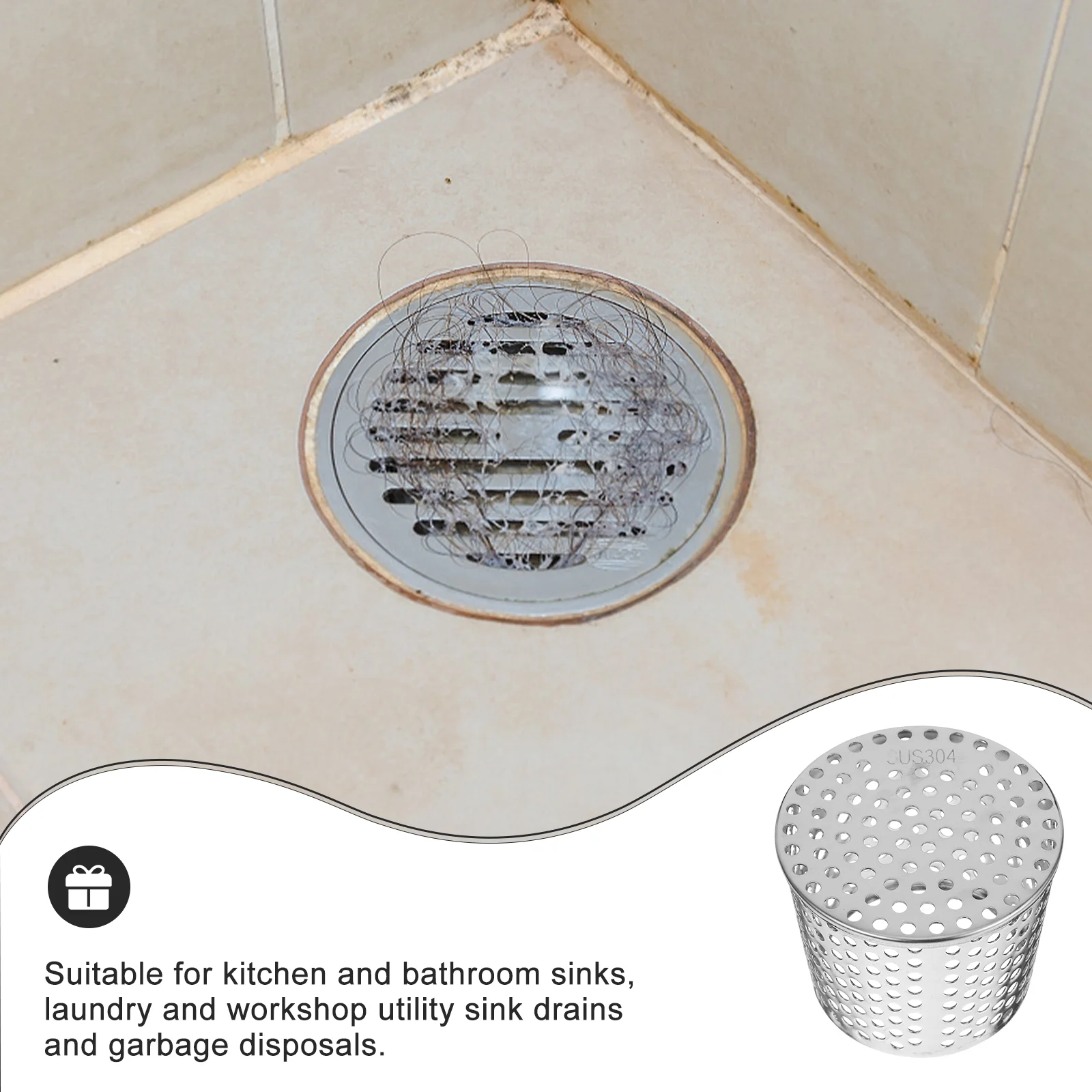 Floor Drain Drainer Filter Sewer Side Row of Hole Bathroom Accessories