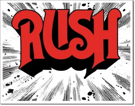 Металлический жестяной знак New Rush 16x12 5 (D2348) для рок-музыки лучший сайт Inc. | Дом и