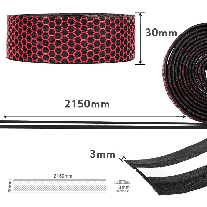 BUCKLOS Road Bike Tapes Silicone Bike Handlebar Cover Soft Anti-slip Bike Handlebar Tapes Band Racing Bicycle Handle Strap