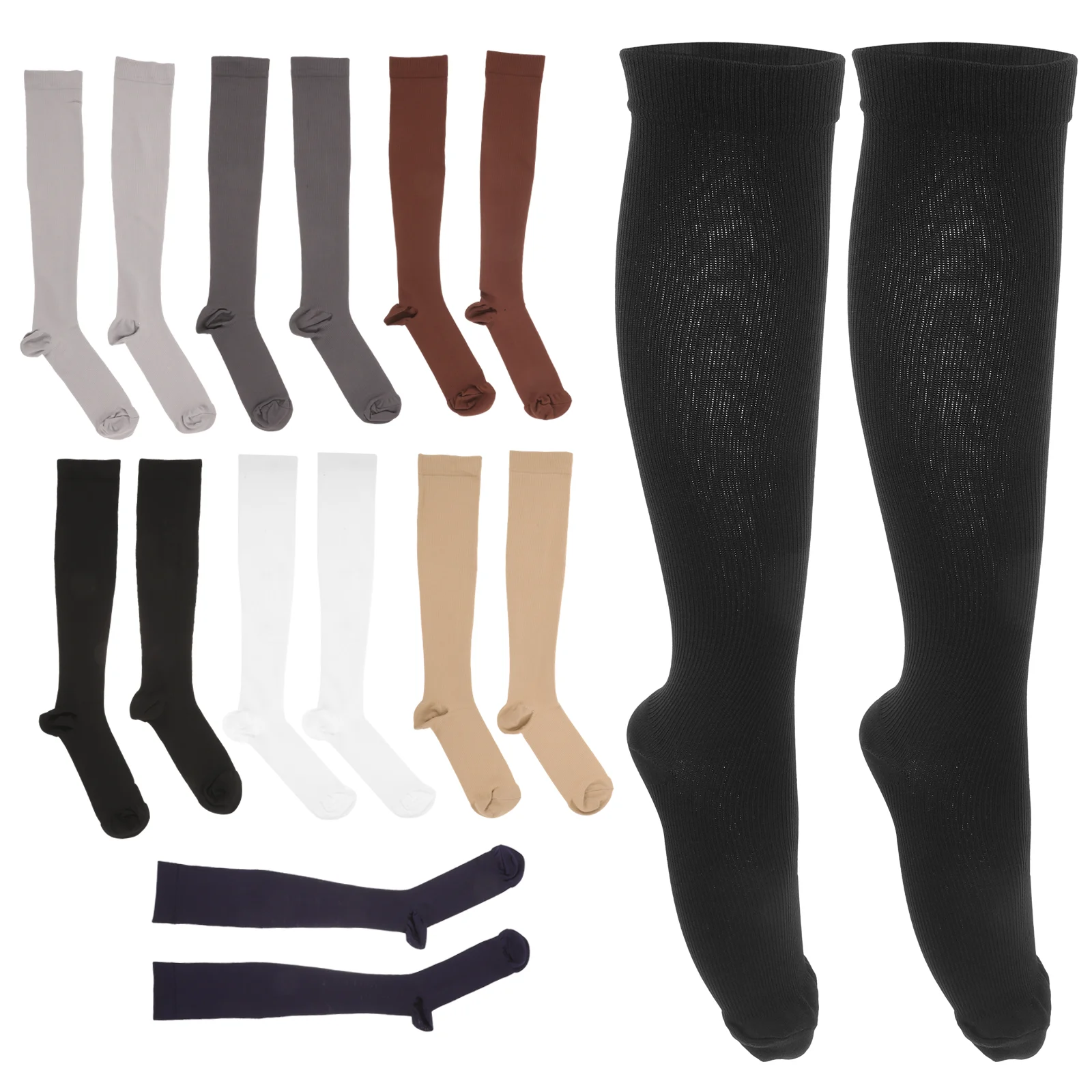 

8 Pairs Sports Socks Winter for Outdoor Ice Skating Hockey Nylon Warm Cold Weather Fitness Skate