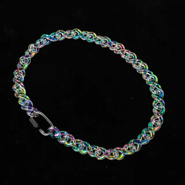 Iridescent Acrylic Chain Choker 5