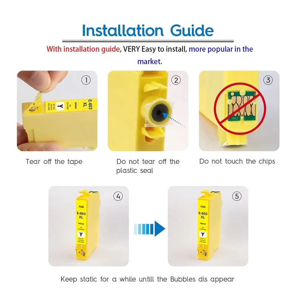 Cartucho de tinta Compatible con Epson 604XL, T604XL, T604, 604, XP-2200,  2205, 3200, 3205, 4200, WF-2910, 4205, 2950DWF - AliExpress