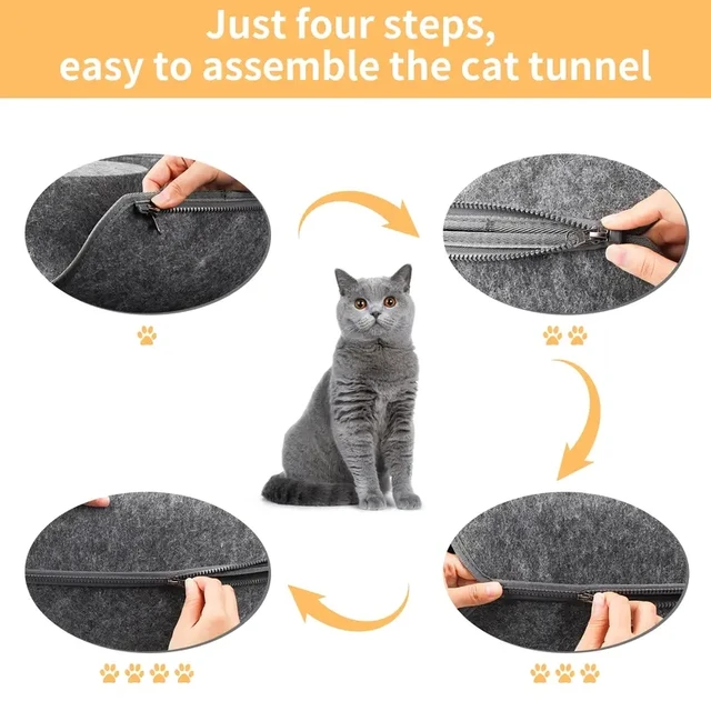 Donut Cat Bed Pet Cat Tunnel Interactive Game Toy Cat Bed Dual-use Indoor Toy Kitten Sports Equipment Cat Training Toy Cat House 6