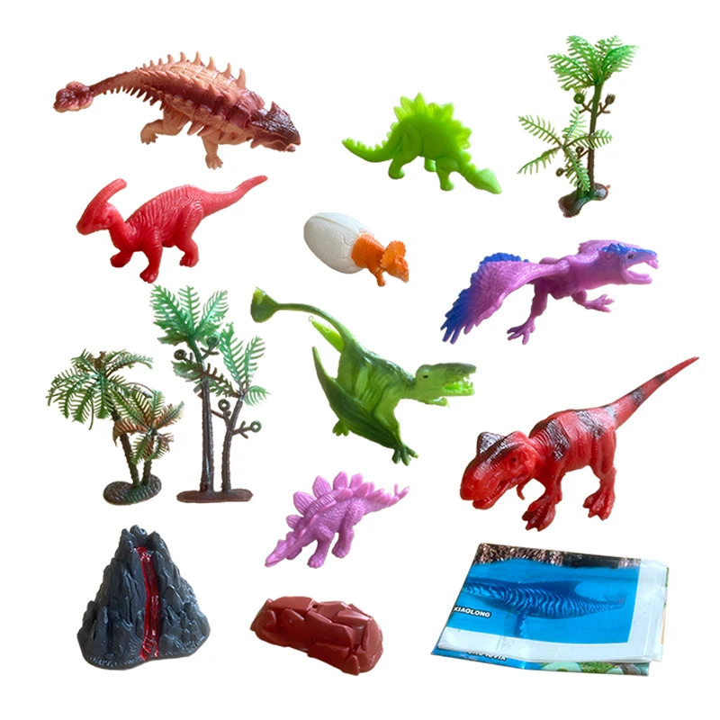 Dinosaur Toy Set for Boys and Girls, Create a Prehistoric World with T-Rex, Includes Storage Box, Perfect Dinosaur Gift for Chil