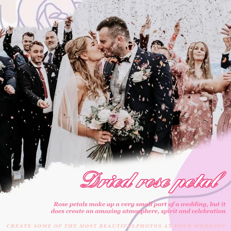 10-50 pz matrimonio coriandoli fiore essiccato petalo naturale Pop addio al  nubilato festa di compleanno decorazioni fai da te cono di carta rosa  biodegradabile