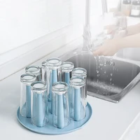 Kitchen Cup Drying Rack Dust-Proof Glass Cup Drainer Holder Stand Detachable Bottle Dish Drying ShelfStorage Tray Kitchen Tool 1