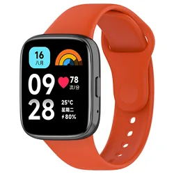 Soft Silicone Strap for Smartwatch - Sporty and Comfortable Watchband (Orange)