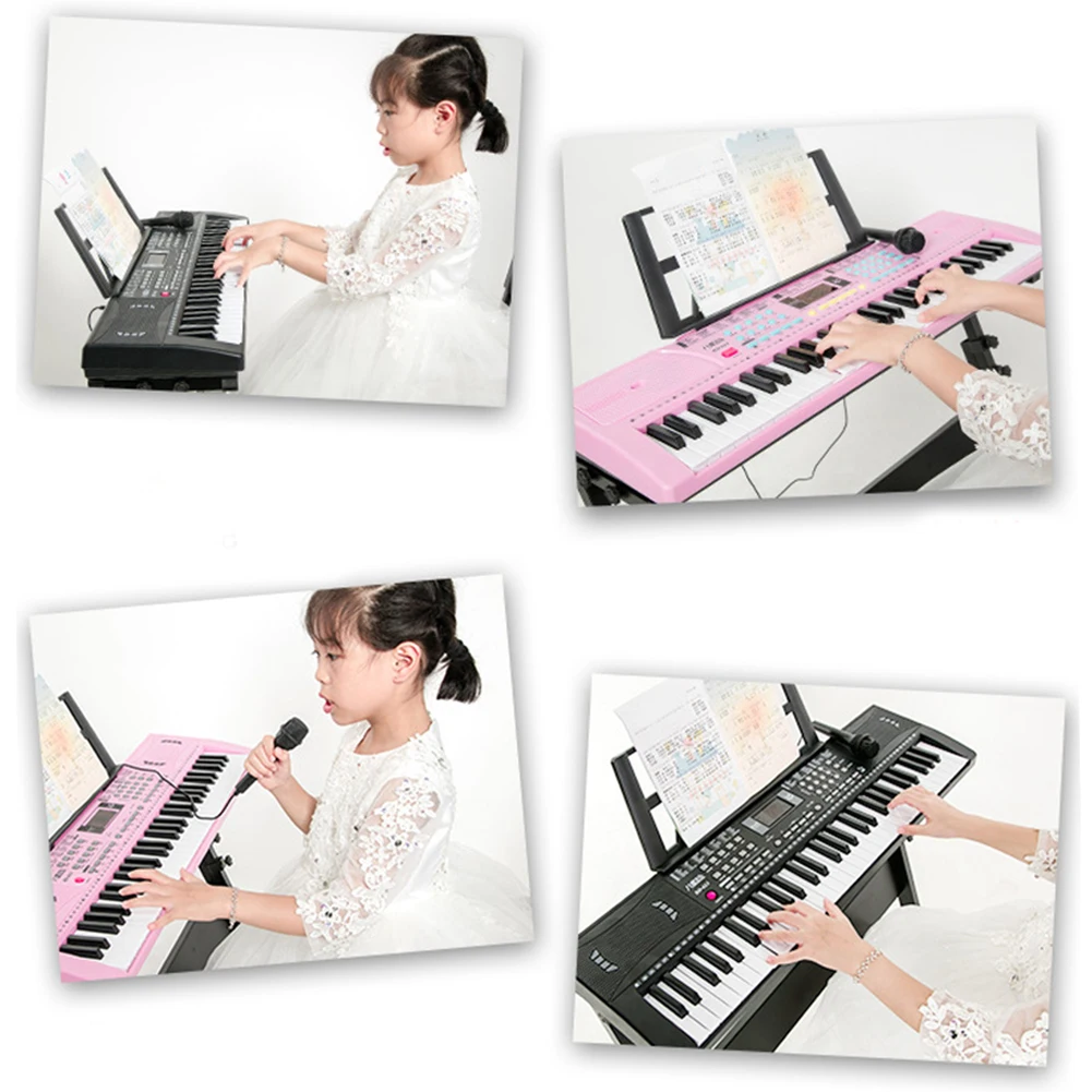 61 Keys USB Digital Keyboard Portable Piano Digital Music Electronic Keyboard with Built-In Dual Speakers for Beginners Children