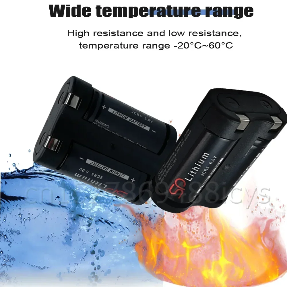 1PCS 6V 1300mah Lithium Battery 2CR5 2CR-5W 2CP3845 For Digital Camera Flash Film Rangefinder Dry Primary Non-rechargeable Cell