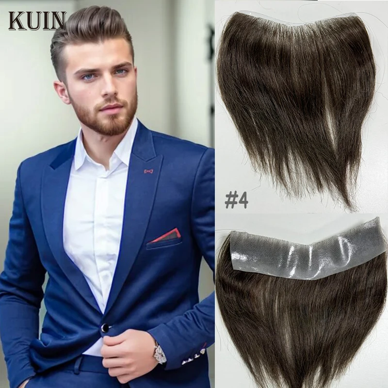 Perruque Homme ALBERT 1B - 100% Cheveux Naturels Noirs, Bonnet Moyen, Style Classique