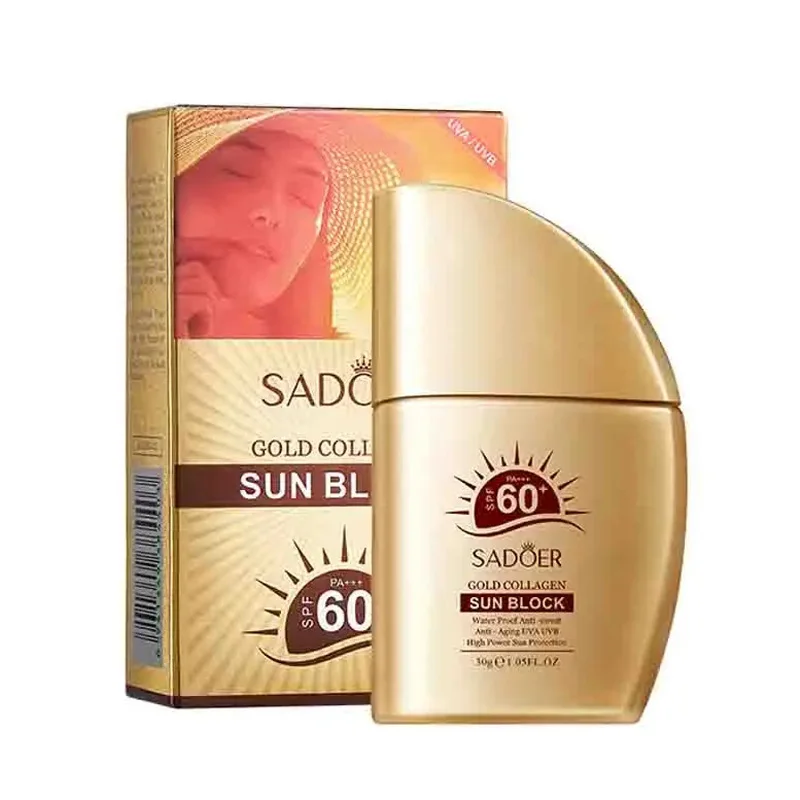 Golden Collagen Sunscreen Face Body Protector Solar UV Protection Non Greasy Summer Sun Creams Solar Blocker facial sunscreen sunscreen cream