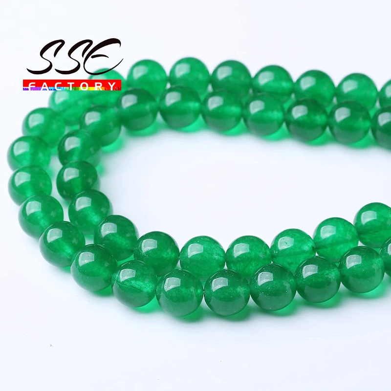 AAA 100% Natural Round Chinese Jade Beads Stone Beads For Jewelry Making  DIY Bracelet Necklace 4/6/8/10/12 mm Strand 15