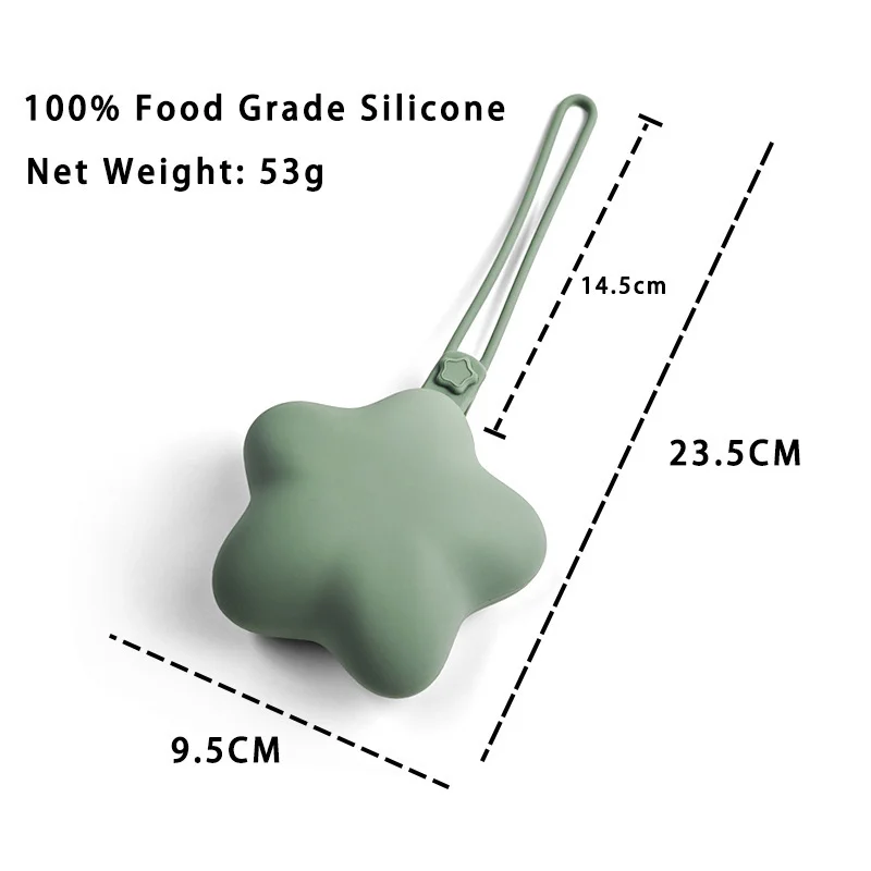 Silicone Nipple Storage Bag Newborns Kids Pacifier Holder Star Shape Nipple Case BPA Free Safe Storage Box Accessories 1Pcs