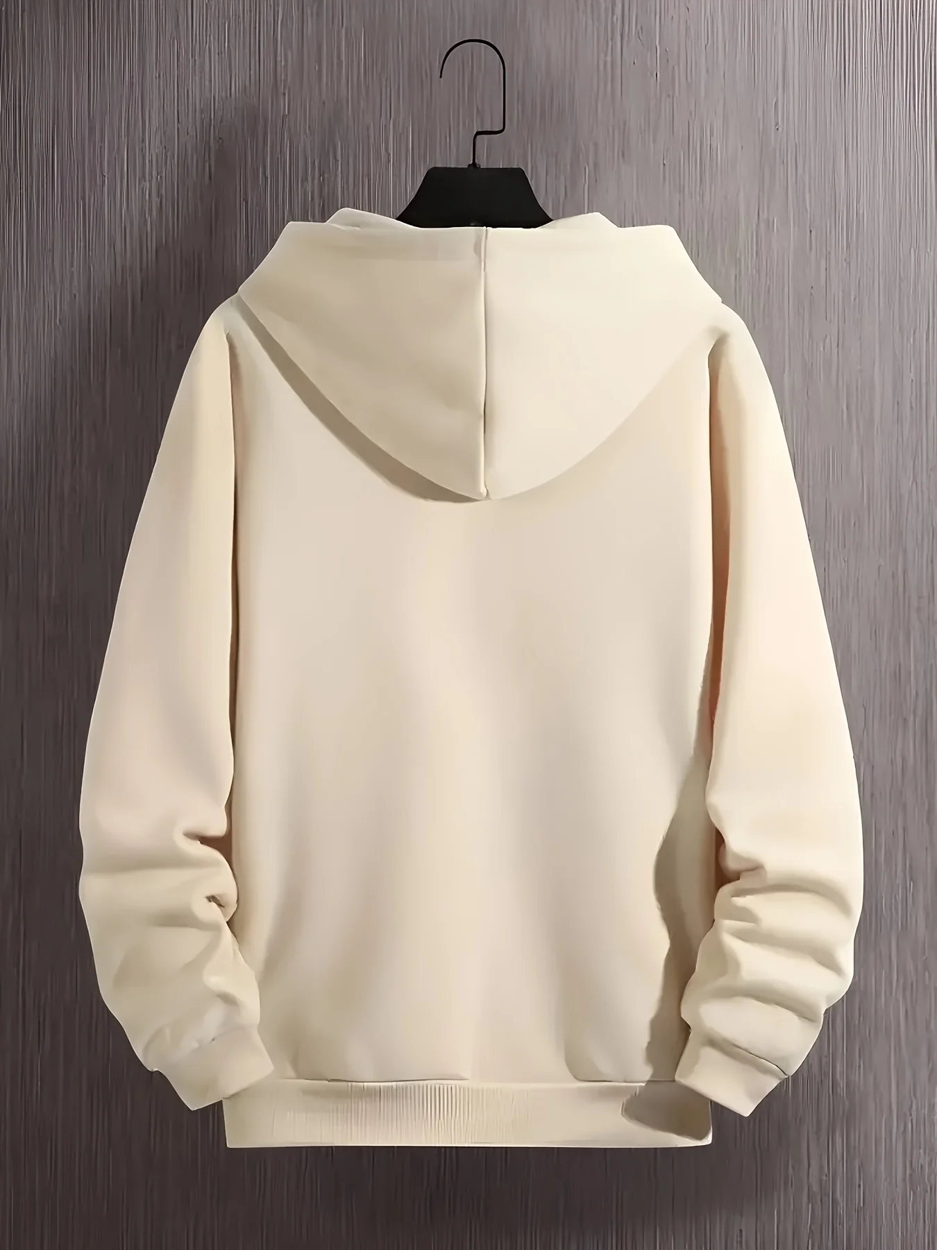 Men's Casual Hoodie with Geometric Face Design