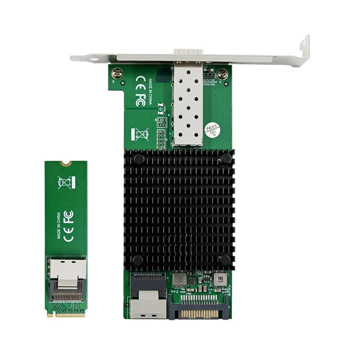 최신 M.2 10G 서버 네트워크 카드 M.2 M X520-DA1 10G SFP+ 광섬유 산업용 컴퓨터 서버 네트워크 카드 JL82599EN 칩
