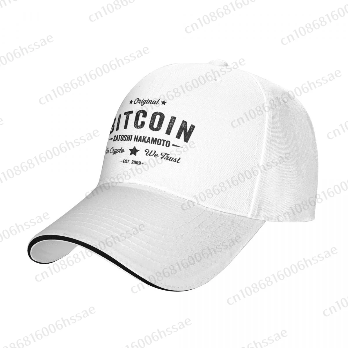 Bitcoin Satoshi Nakamoto In Crypto We Trust 야구 모자, 힙합 샌드위치 모자, 남녀공용 조절 가능한 야외 스포츠 모자