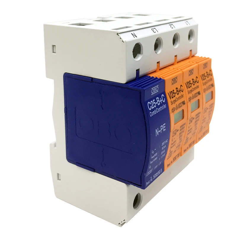 

7-50KA V25-B+C/3+NPE Surge Arrester ~385V AC Combi Controller Surge Protector law price