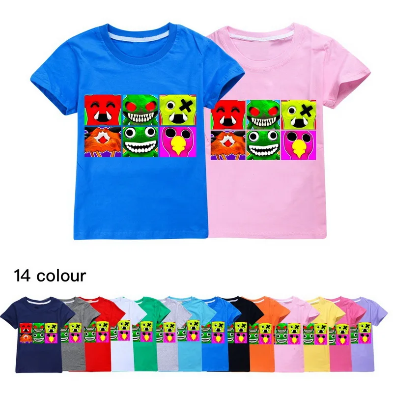 

Anime Garden of Banban T Shirt Kids Clothes Boys Pure Cotton T-shirts Toddler Girls Short Sleeve Casual Top Children's Clothing