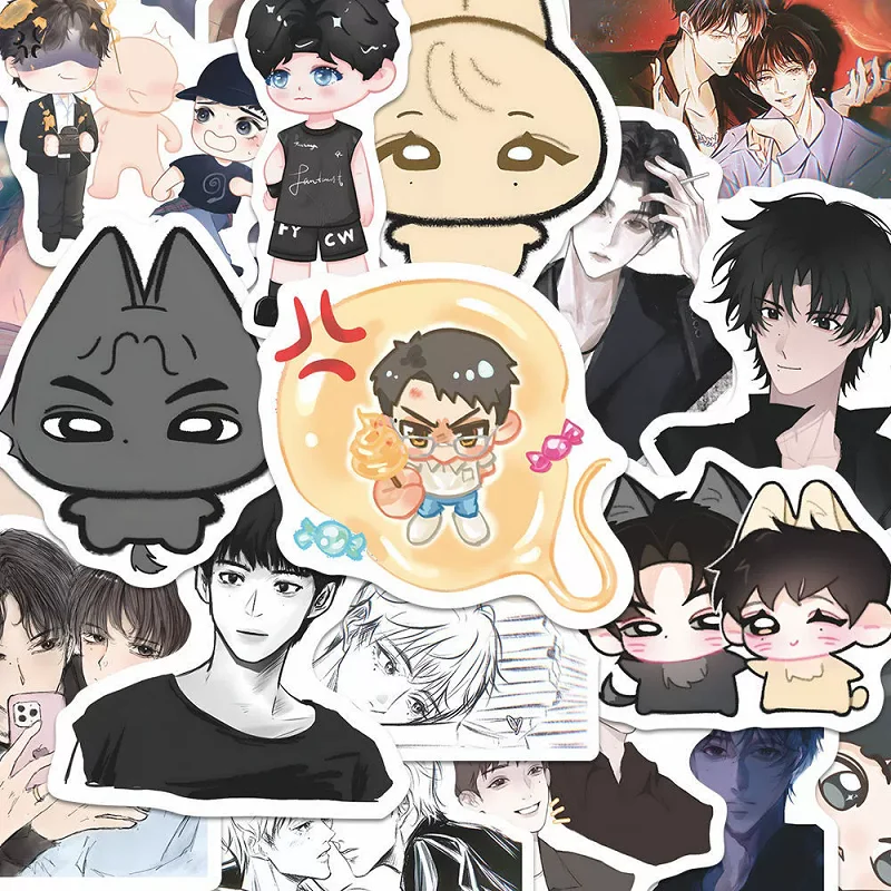 50PCS Drama Revenged Love Stickers Set - Chi Cheng & Wu Suowei Cartoon Decorative Sticker Fans Gift
