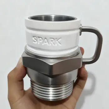 Spark Plug Coffee Mug – Industrial Engine Design Automotive Coffee Cup for Mechanics & Gearheads 1