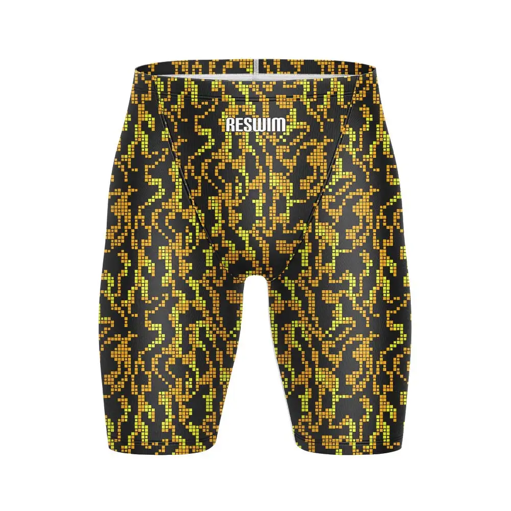 Men's Athletic Training Swimsuit Swimming Trunks Swim Jammer Shorts Beach Tights Swimwear Surfing Pants Summer Quick Dry