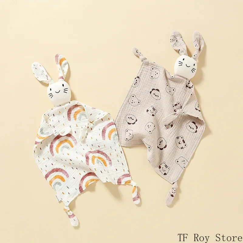 Cartoon Printing Baby Soothing Towel Blanket Cotton Gauze Baby Infant Sleeping Doll Saliva Towel Toddler Toys Babies Items