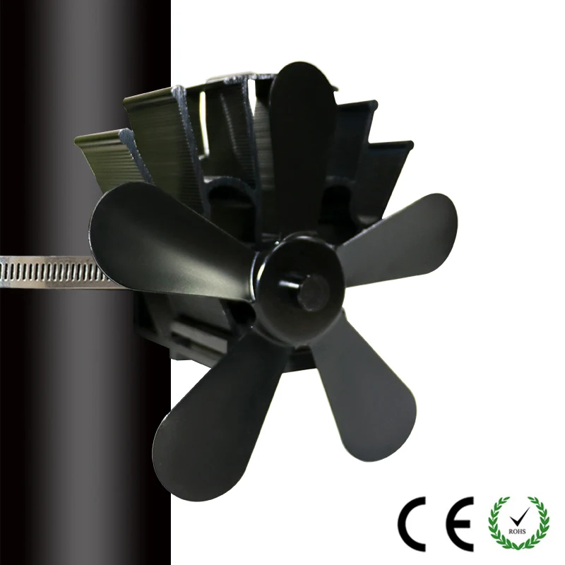 Wall Mounted 5 Blades Pipe Stove Fan For Log Wood Burner Fireplace  Circulating Warm Air Saving Home Fireplace Heat Powered Fans - AliExpress