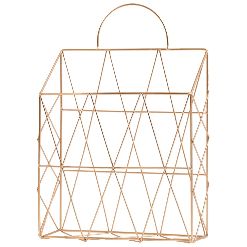 

Newspaper Storage Basket Desktop Sundries Organizer Wire Baskets Kitchen Metal Desk Organizer