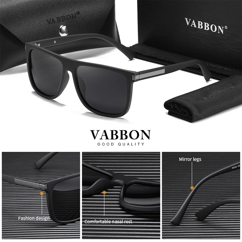 New Men's Trend Sports Polarized Sunglasses Beach Sunglasses Posing Glasses Square Full-frame Car P839