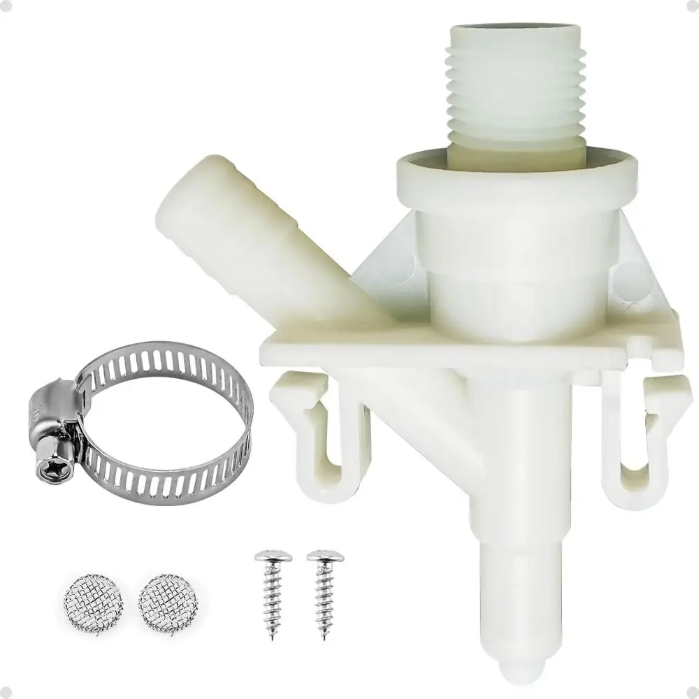 Stainless Steel RV toilet valve kit 385311641 DIY water valve kit Spare Parts Increased Freeze Resistance for 385311641/Dometic