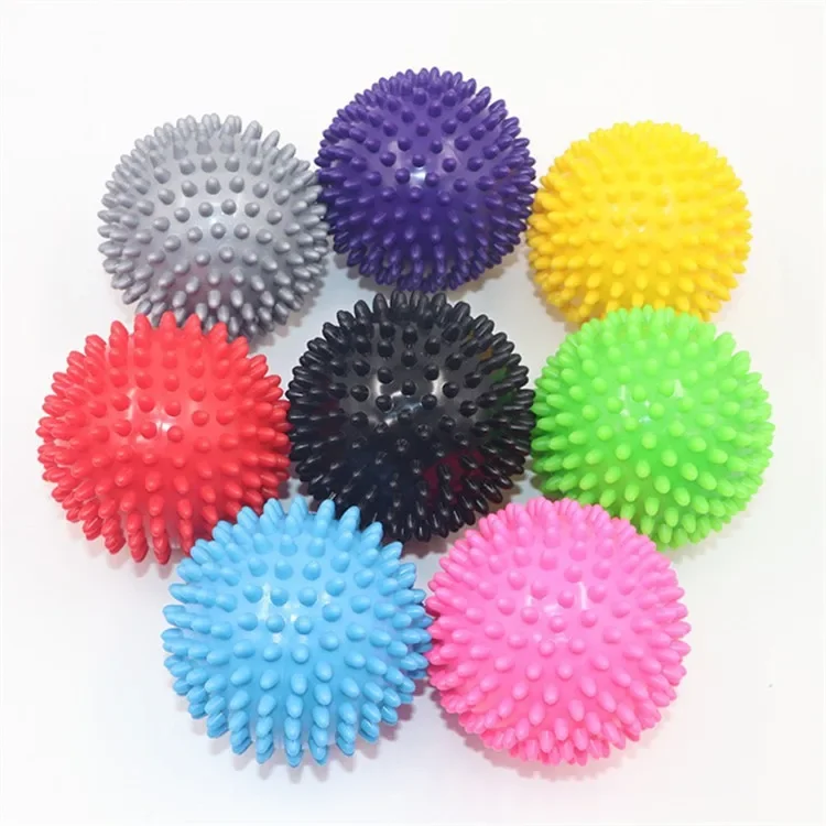 

7.5cm Durable PVC Spiky Massage Ball Trigger Point Sport Fitness Hand Foot Pain Relief Plantar Fasciitis Reliever Hedgehog Balls