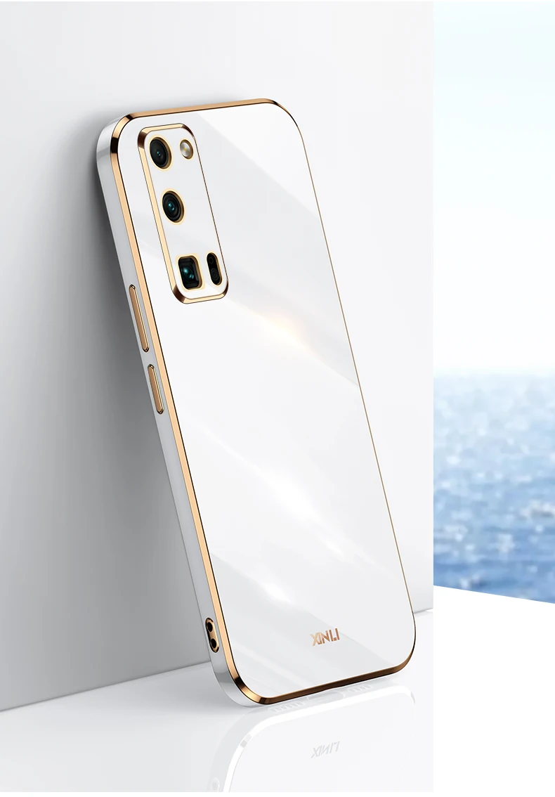 Bling Morbido Antiurto Copertura Quadrata di Lusso Cassa Del Telefono di Placcatura Laser 3D per Huawei Honor 50 Lite 20 20 S 30 Pro 30i 30 S Rus_voghion.com