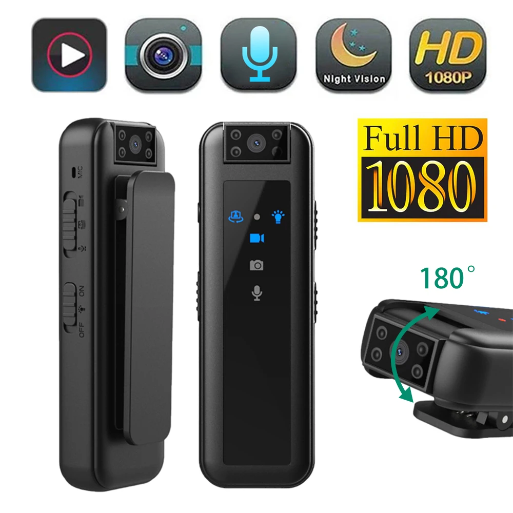 

HD 1080p Night Vision Mini DV Camera With WIFI Hotspot Invisible Motion Camera Portable Outdoor Video Law Enforcement Recorder