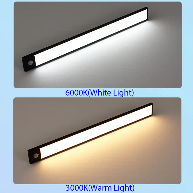 Luce notturna a LED 20/30/40/60CM sensore di movimento Wireless USB Cabinet luce notturna armadio lampada per armadio da cucina armadio camera da letto 6