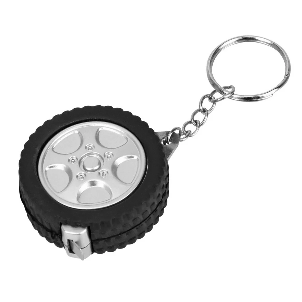 95cm 39.4" Retractable Measuring Tape tape measure,measuring tape Creative Tire Shape 40*15mm Portable Key Chain Roll Ruler Tool