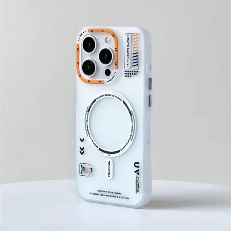 Matte Magnetic Phone Case with Frosted Back and Metal Lens Frame