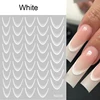 White Black French Line Nail Stickers Stripe 3D Gradient Lines Sliders DIY Stickers for Nails Nail Accessories Manicure Decor 1
