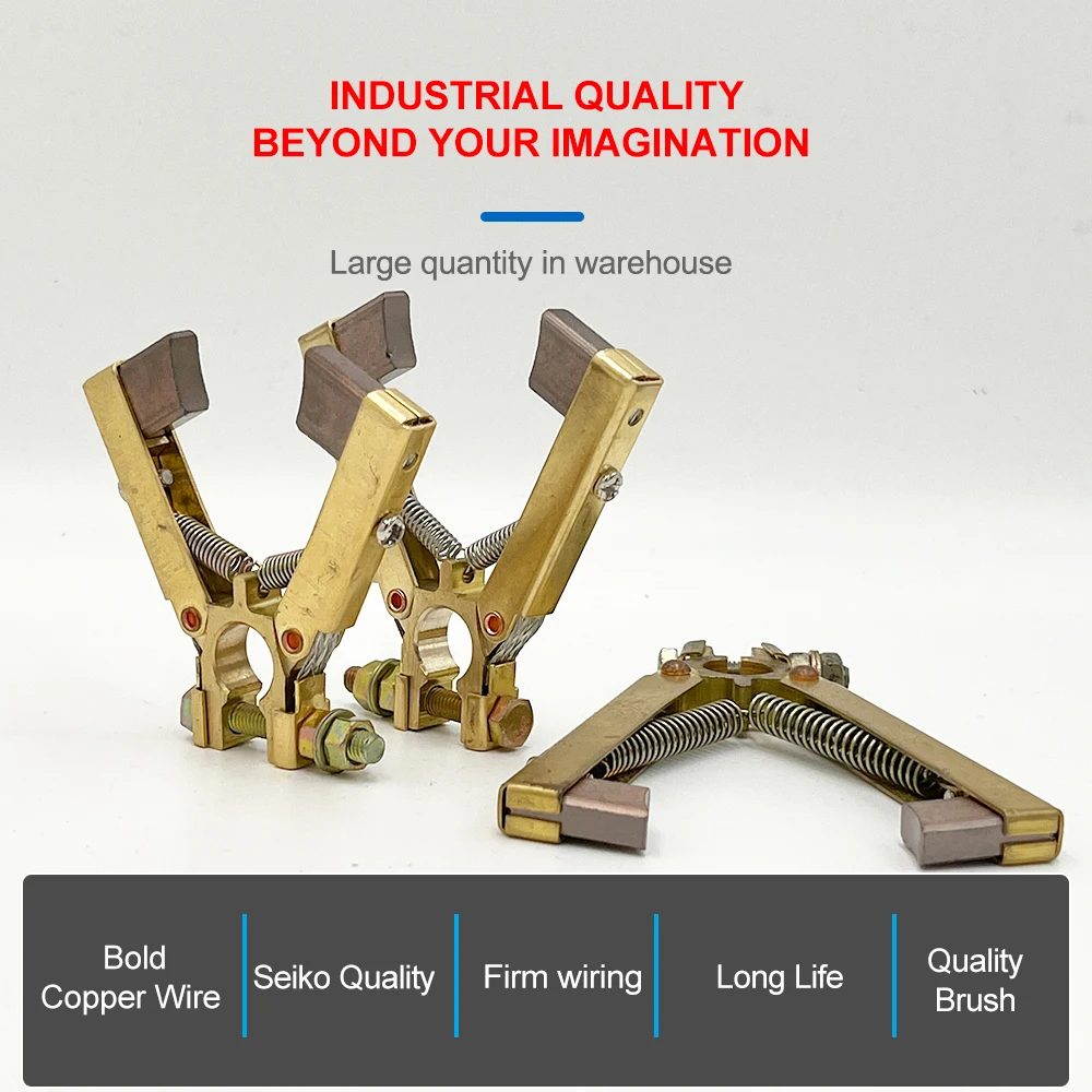 Carbon brush holder Jumpasit V Shape Slip Ring Copper Carbon Brush Holder 6x12 8x12 6.5x20 10A 13A 15A Assembly
