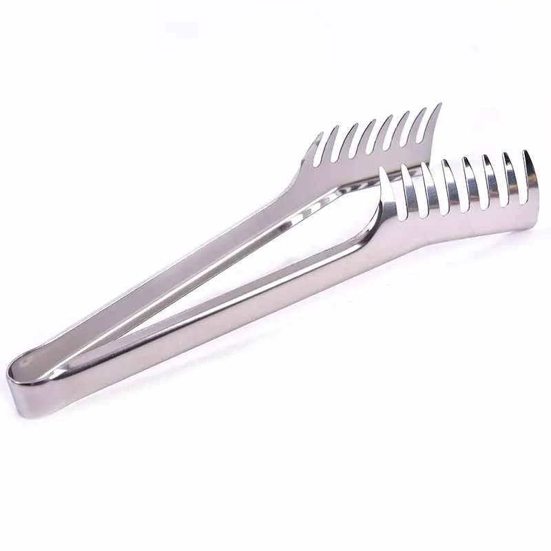 Multifunctional Stainless Steel Food Clip Barbecue Spaghetti Tongs Pasta Forks Kitchen Tools