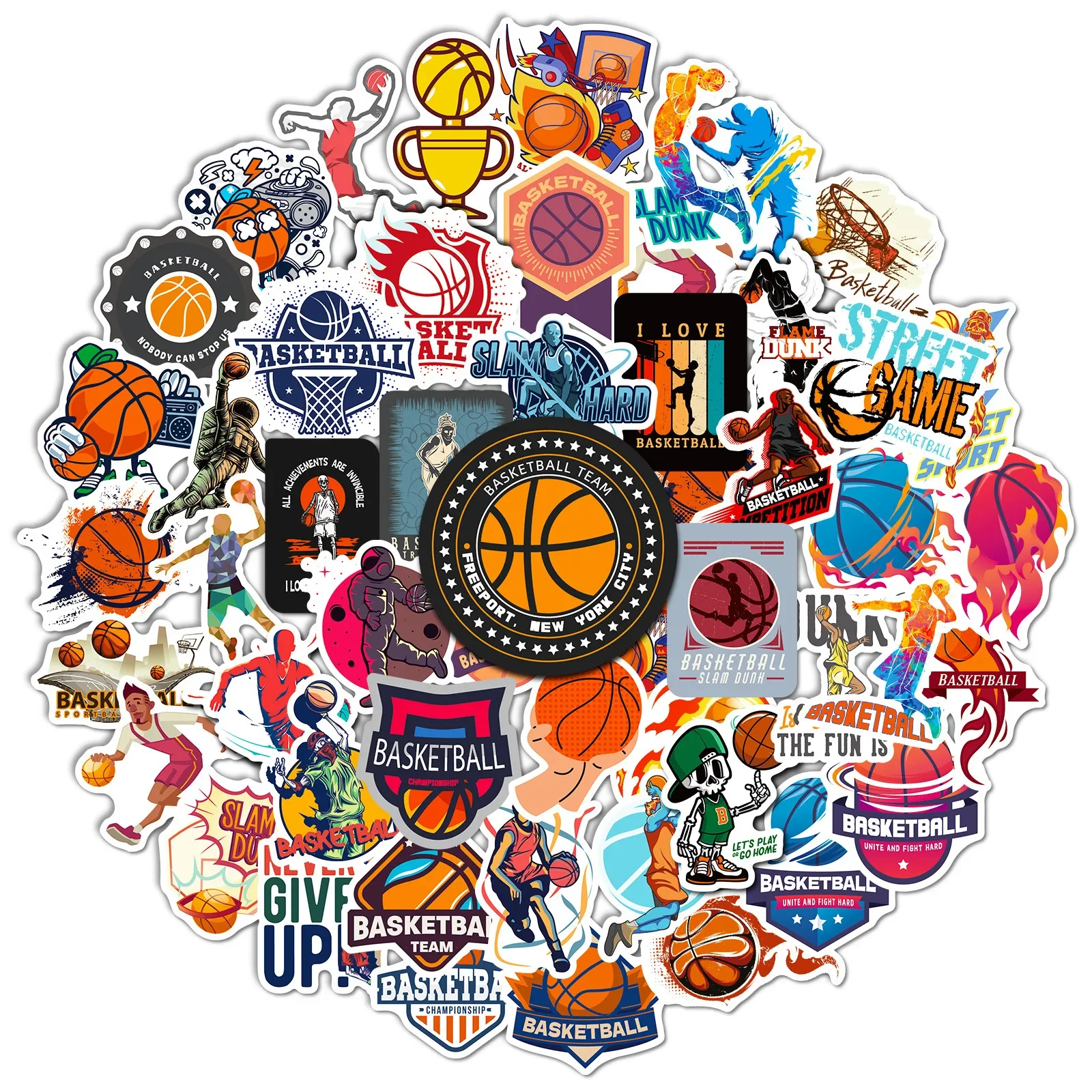 10/30/50PCS American Basketball Game Sticker Basketball Sports Sticker Basketball Star Graffiti Sticker батут hasttings air game basketball 3 05 м